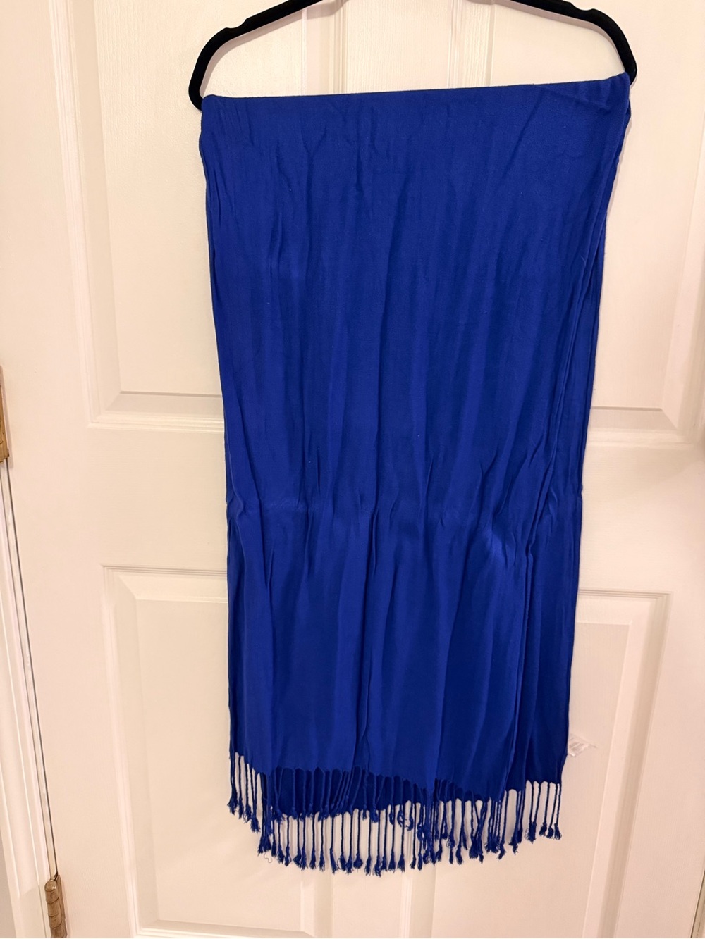 Bright Royal Blue Fringe Scarf/Shawl